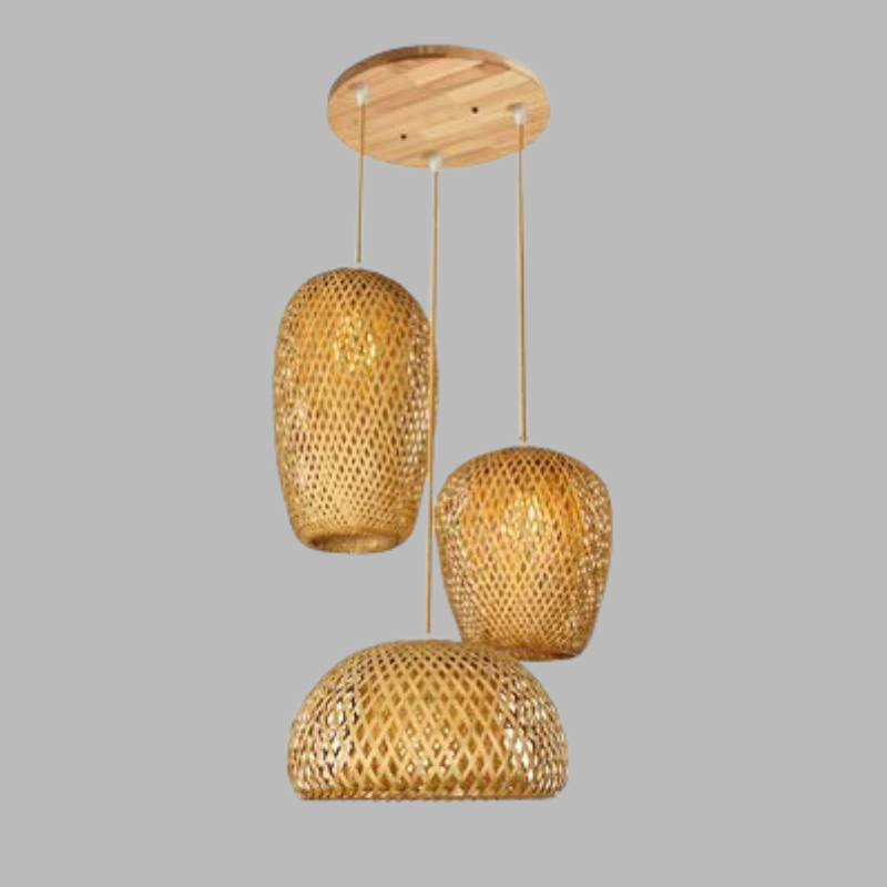 Handmade Rattan Pendant Light – Boho Chic Hanging Lamp