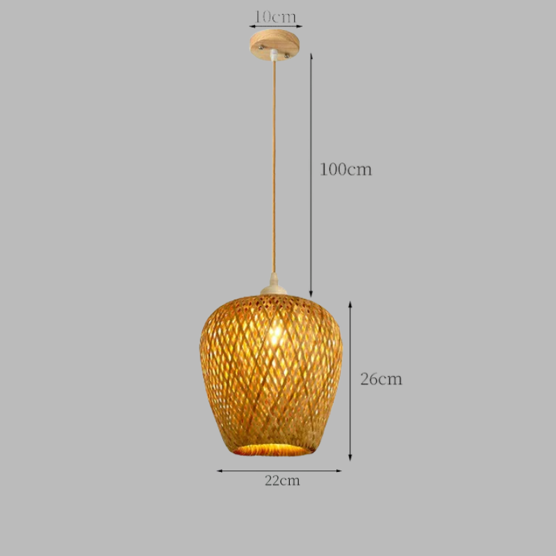 Handmade Rattan Pendant Light – Boho Chic Hanging Lamp