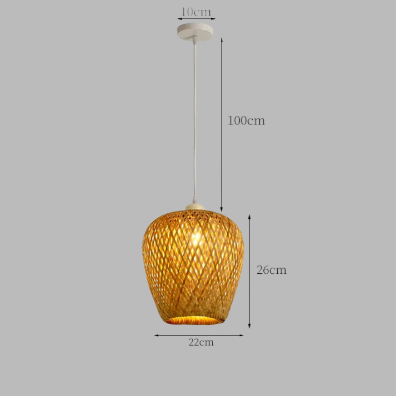 Handmade Rattan Pendant Light – Boho Chic Hanging Lamp
