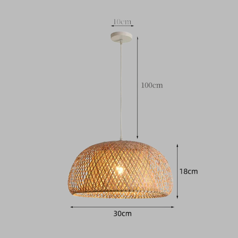 Handmade Rattan Pendant Light – Boho Chic Hanging Lamp