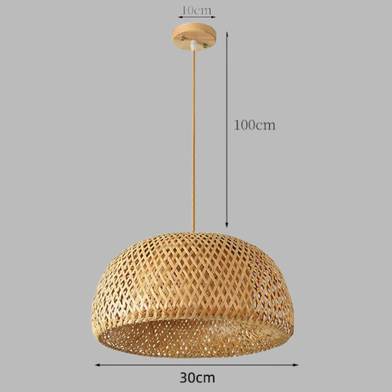 Handmade Rattan Pendant Light – Boho Chic Hanging Lamp