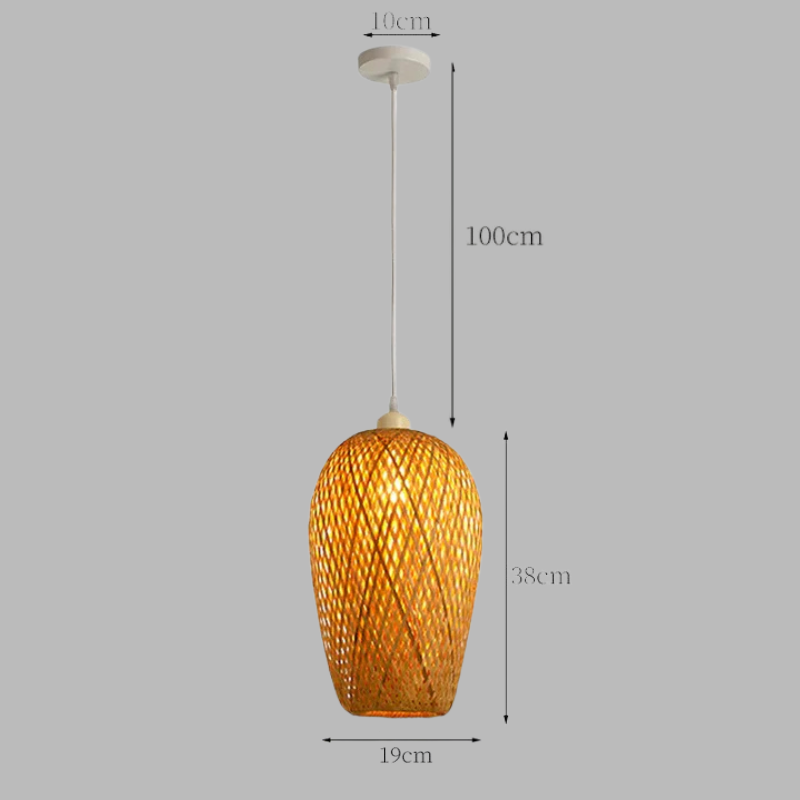 Handmade Rattan Pendant Light – Boho Chic Hanging Lamp