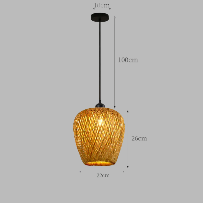 Handmade Rattan Pendant Light – Boho Chic Hanging Lamp