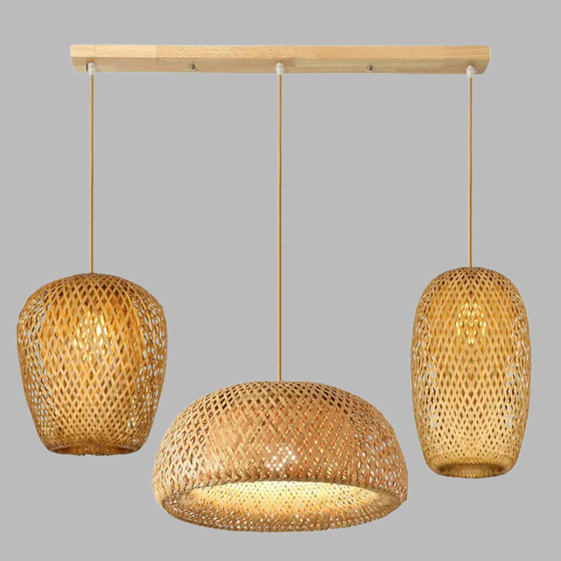 Handmade Rattan Pendant Light – Boho Chic Hanging Lamp