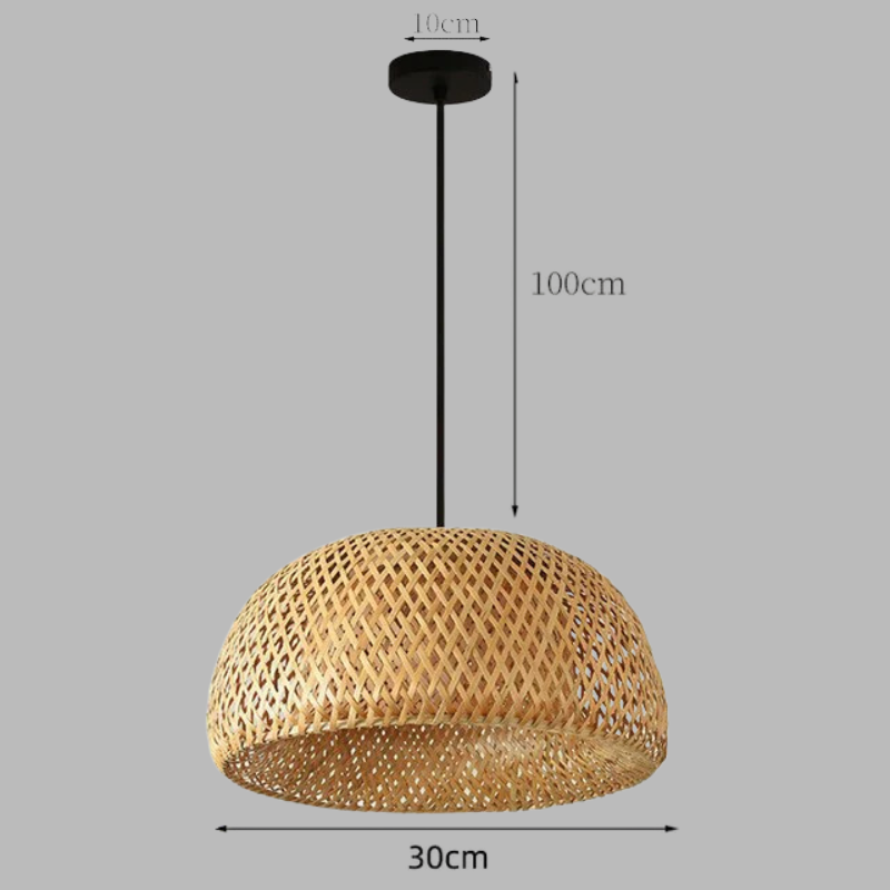 Handmade Rattan Pendant Light – Boho Chic Hanging Lamp