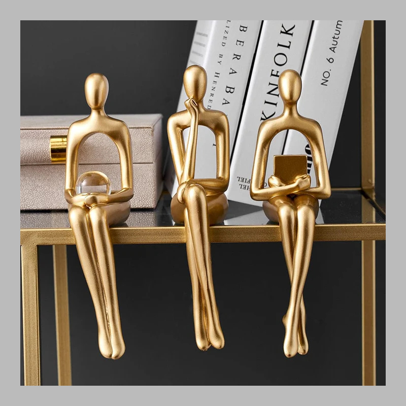 Luxury Abstract Shelf Figurines – Modern Artistic Home Decor