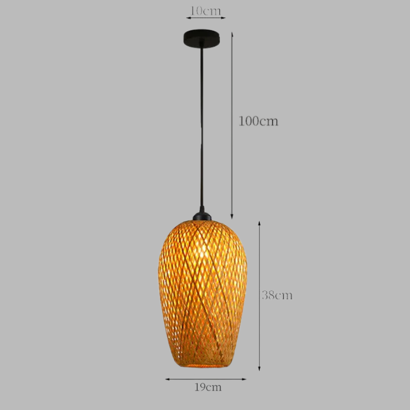 Handmade Rattan Pendant Light – Boho Chic Hanging Lamp