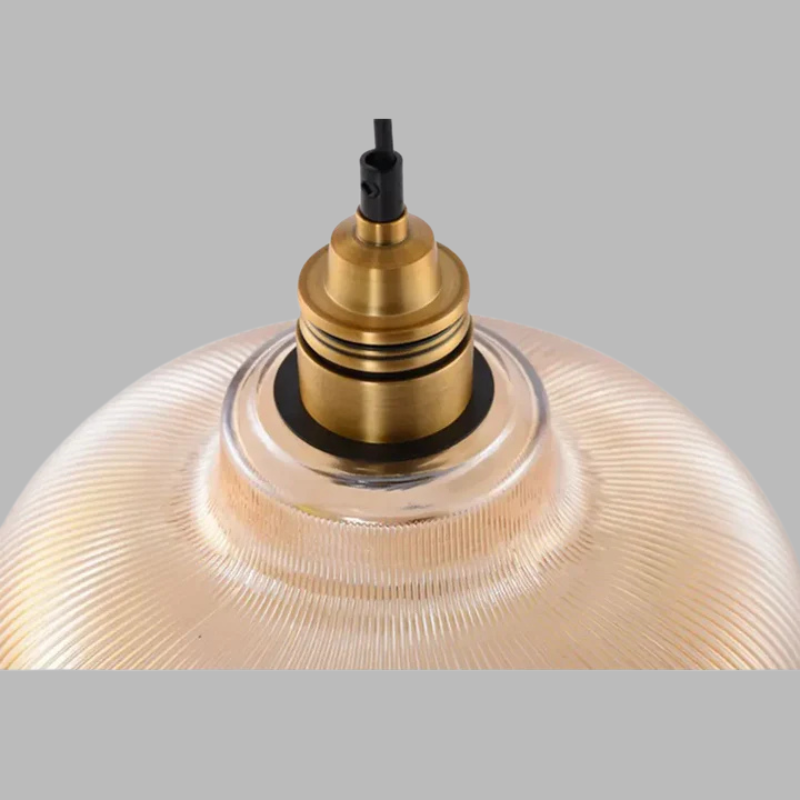 Retro Industrial Glass Pendant Light – Vintage Ceiling Lamp