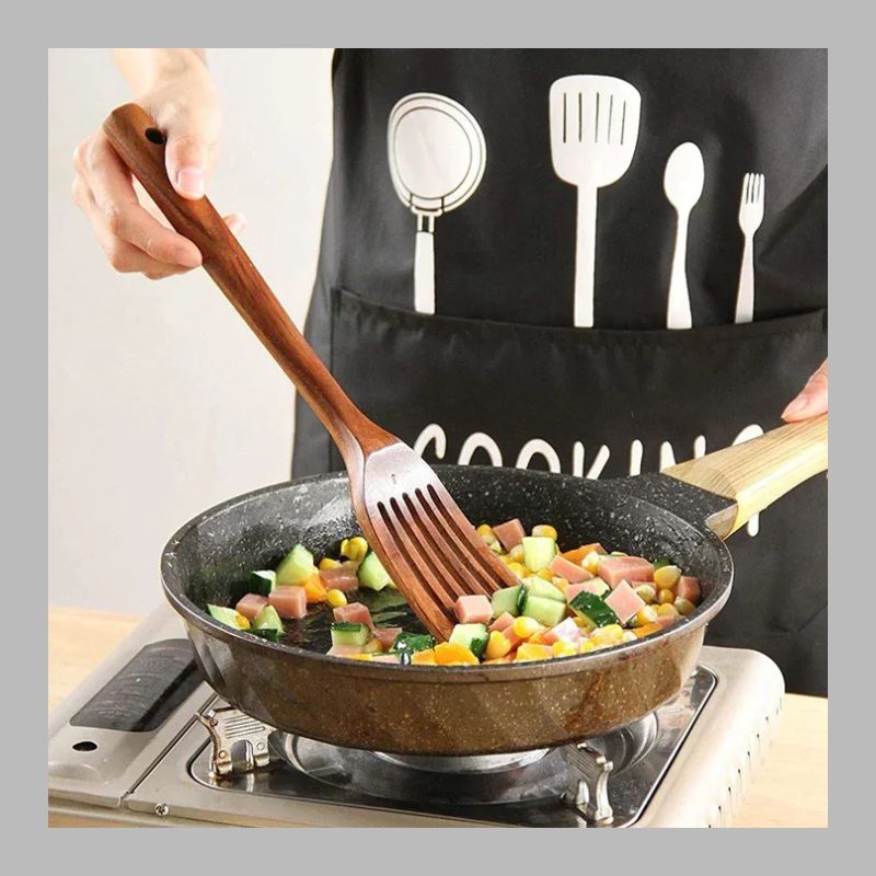 Premium Teak Wood Kitchen Tool Set – Durable, Eco-Friendly & Stylish