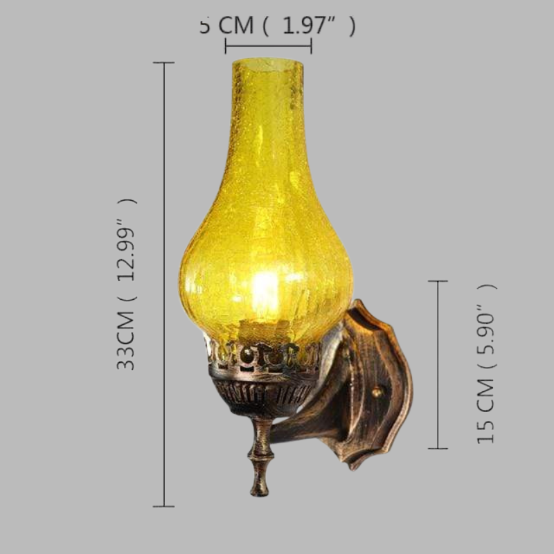 Antique Wall Oil Lamp – Vintage Rustic Lantern