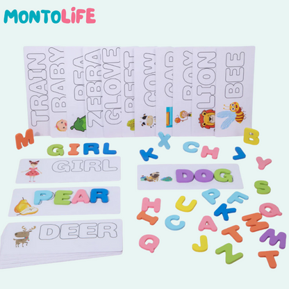 Wooden Spelling Puzzle – Boost Literacy Skills Through Play