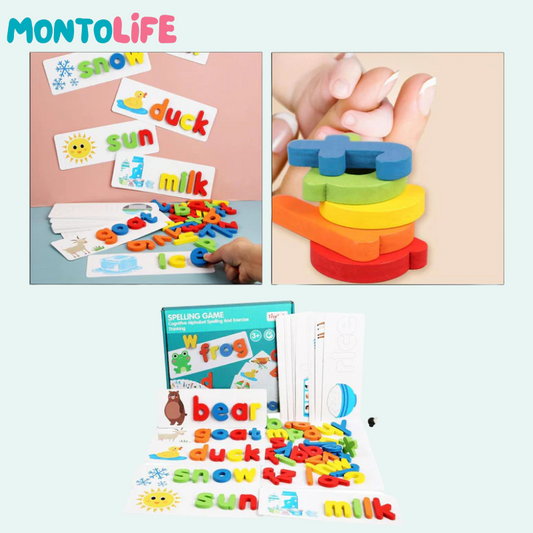 Wooden Spelling Puzzle – Boost Literacy Skills Through Play