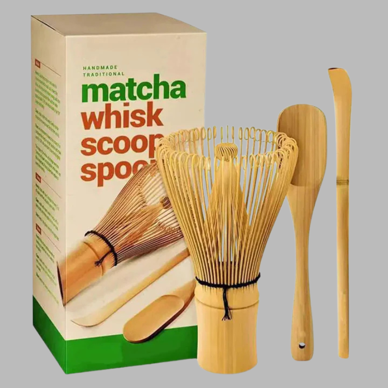 Complete Japanese Matcha Tea Set – Whisk, Bowl & Scoop
