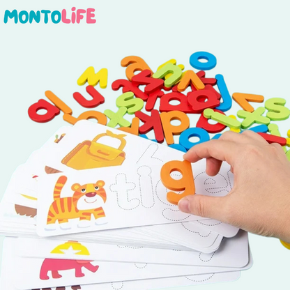 Wooden Spelling Puzzle – Boost Literacy Skills Through Play